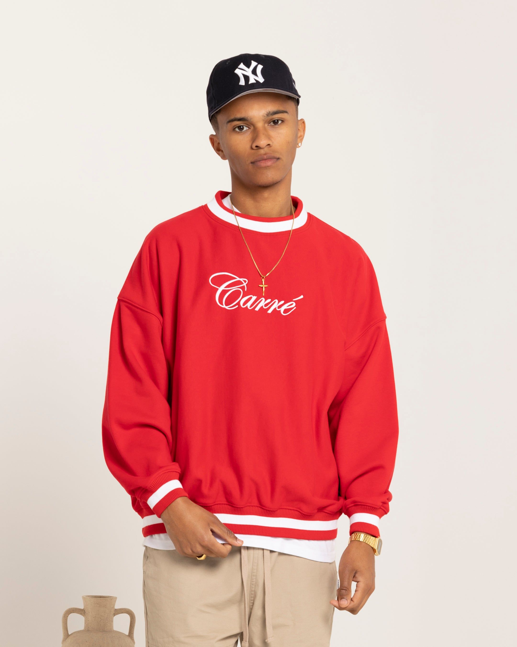 Carre Royal Oversized Crewneck Red sold by Culture Kings