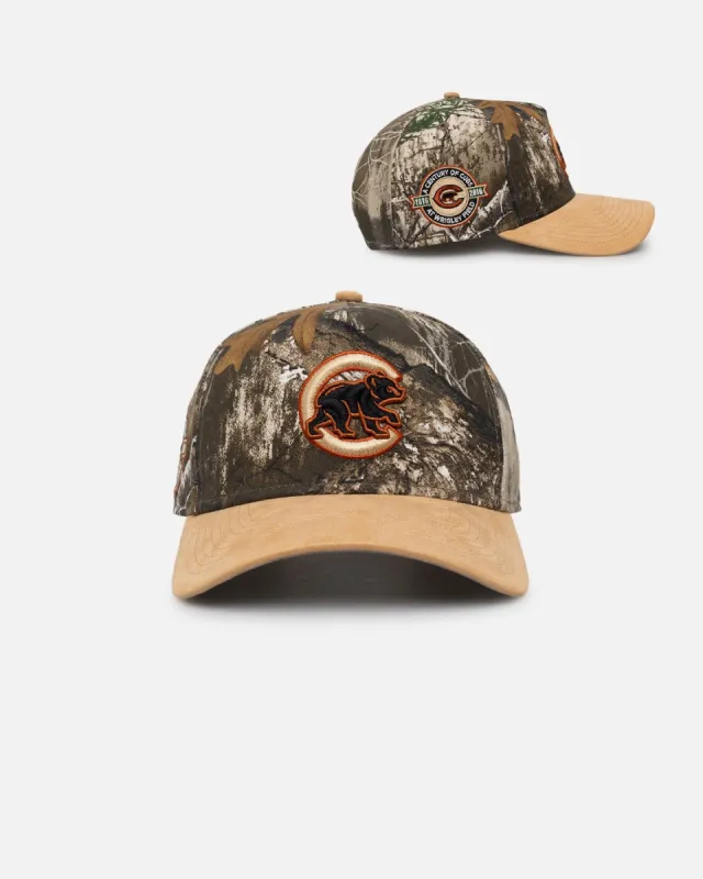New Era Chicago Cubs 'Real Tree Tan Suede' 9FORTY A-Frame Snapback Real Tree sold by Culture Kings