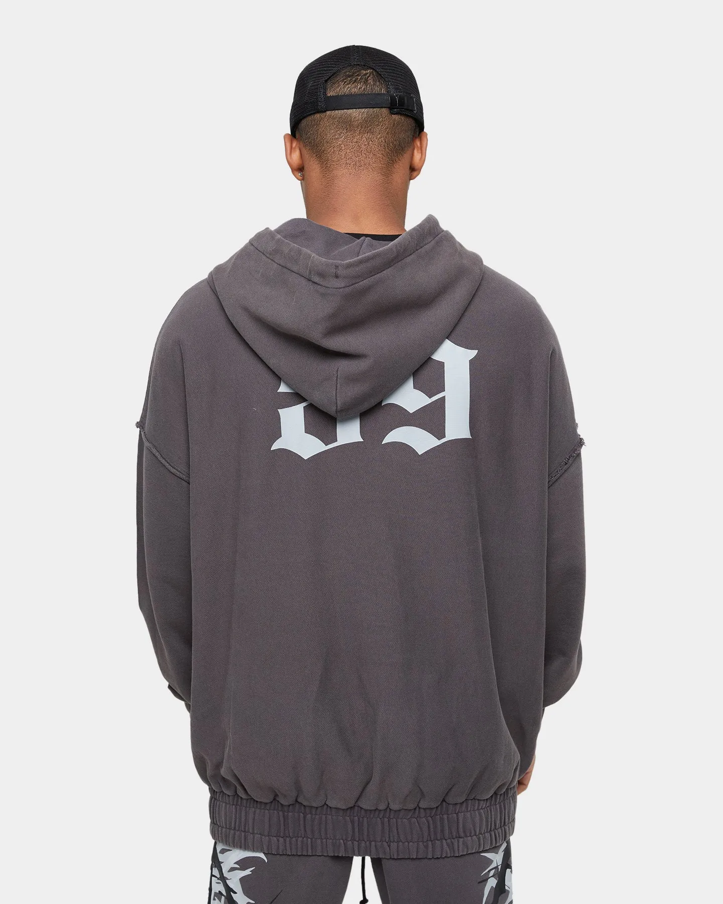 Carre Metalle Distressed Hoodie Washed Grey sold by Culture Kings product image thumbnail 5