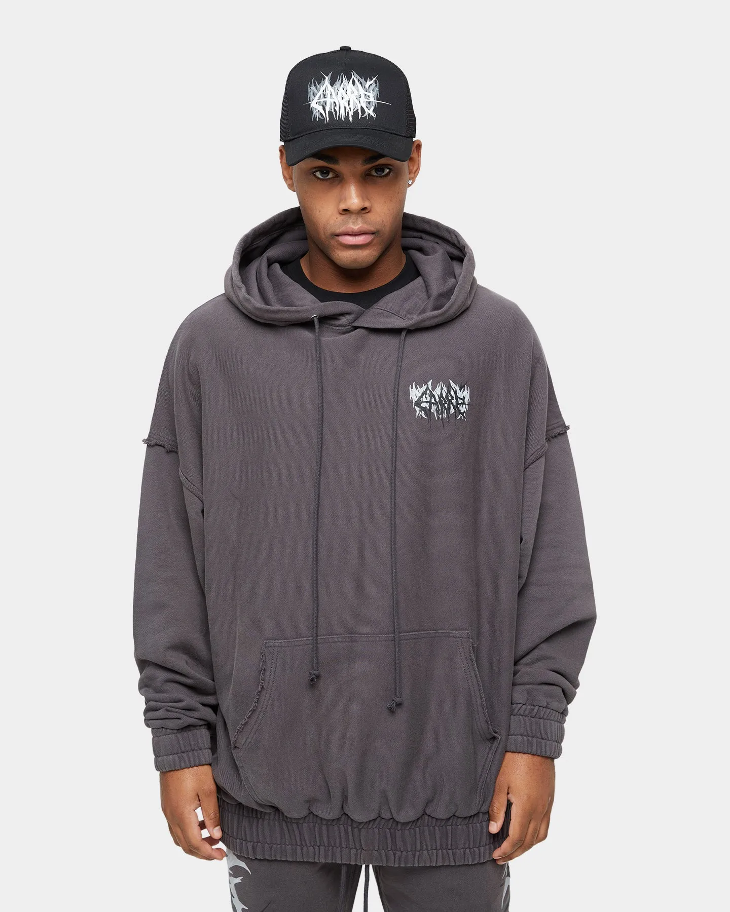 Carre Metalle Distressed Hoodie Washed Grey sold by Culture Kings product image thumbnail 3