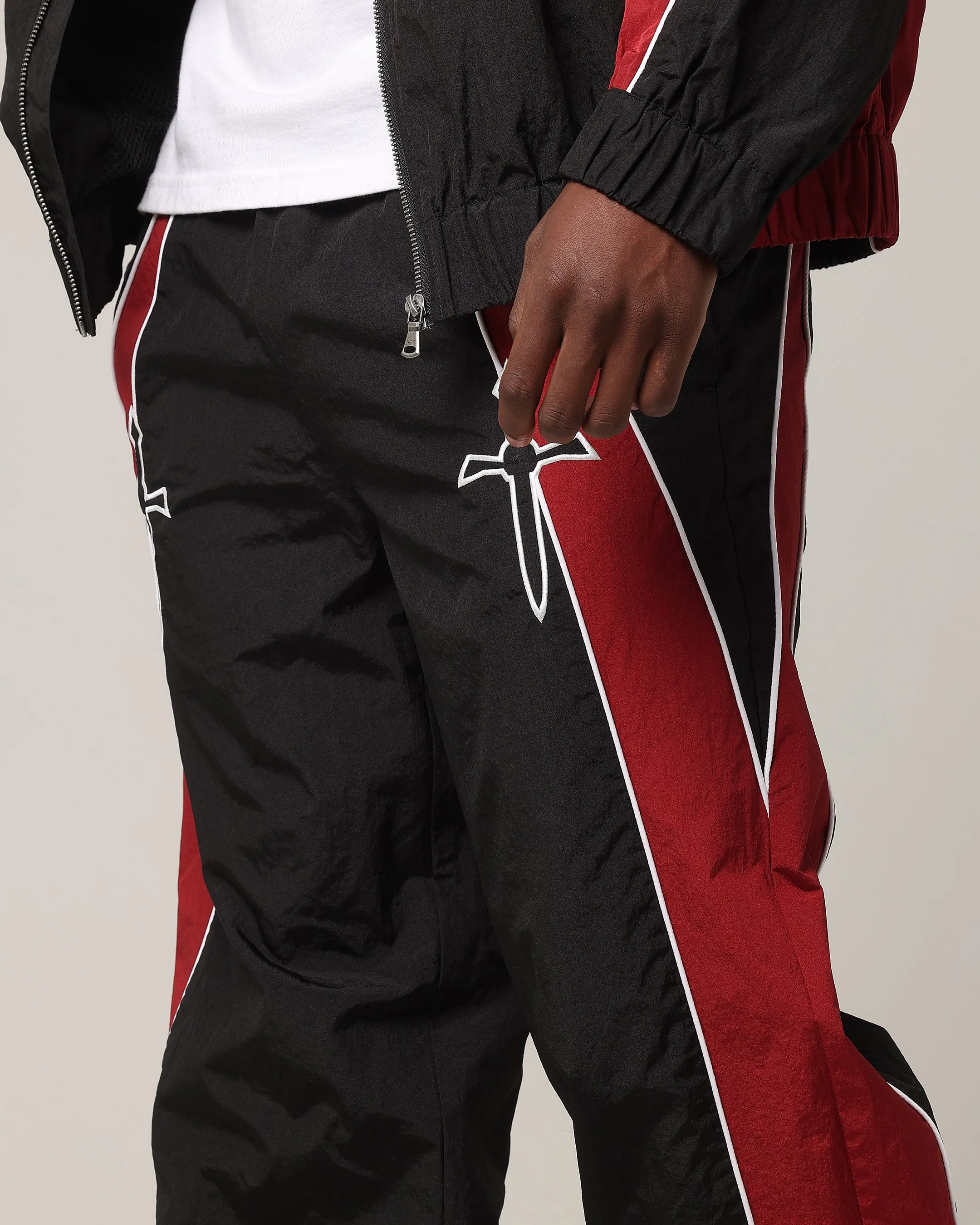 Saint Morta Boundary Track Jogger Black/Burgundy sold by Culture Kings product image thumbnail 4