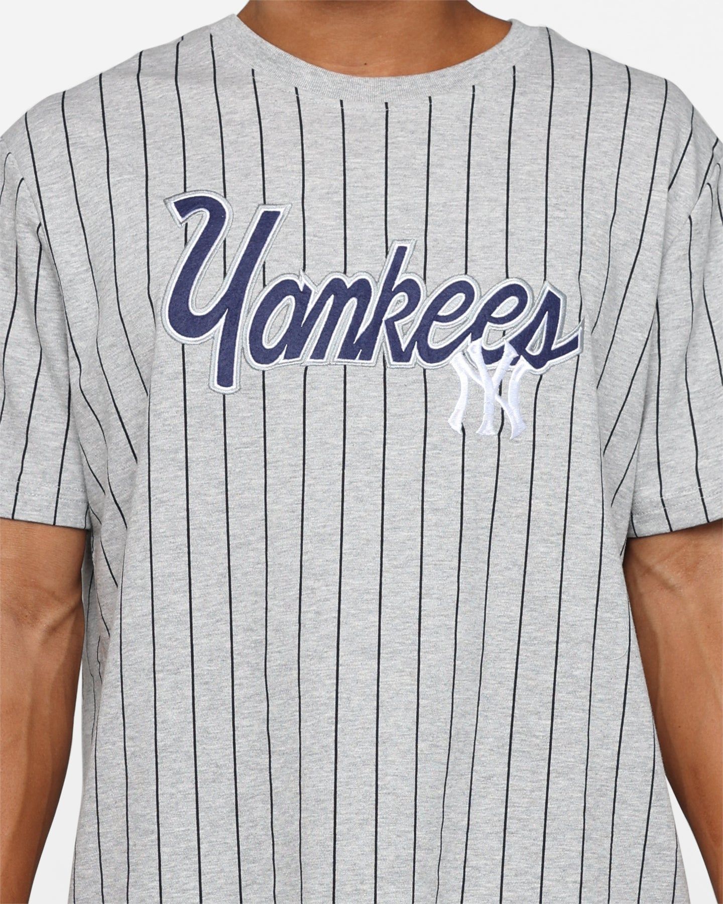 New Era New York Yankees Pinstripe T-Shirt Grey sold by Culture Kings product image thumbnail 4