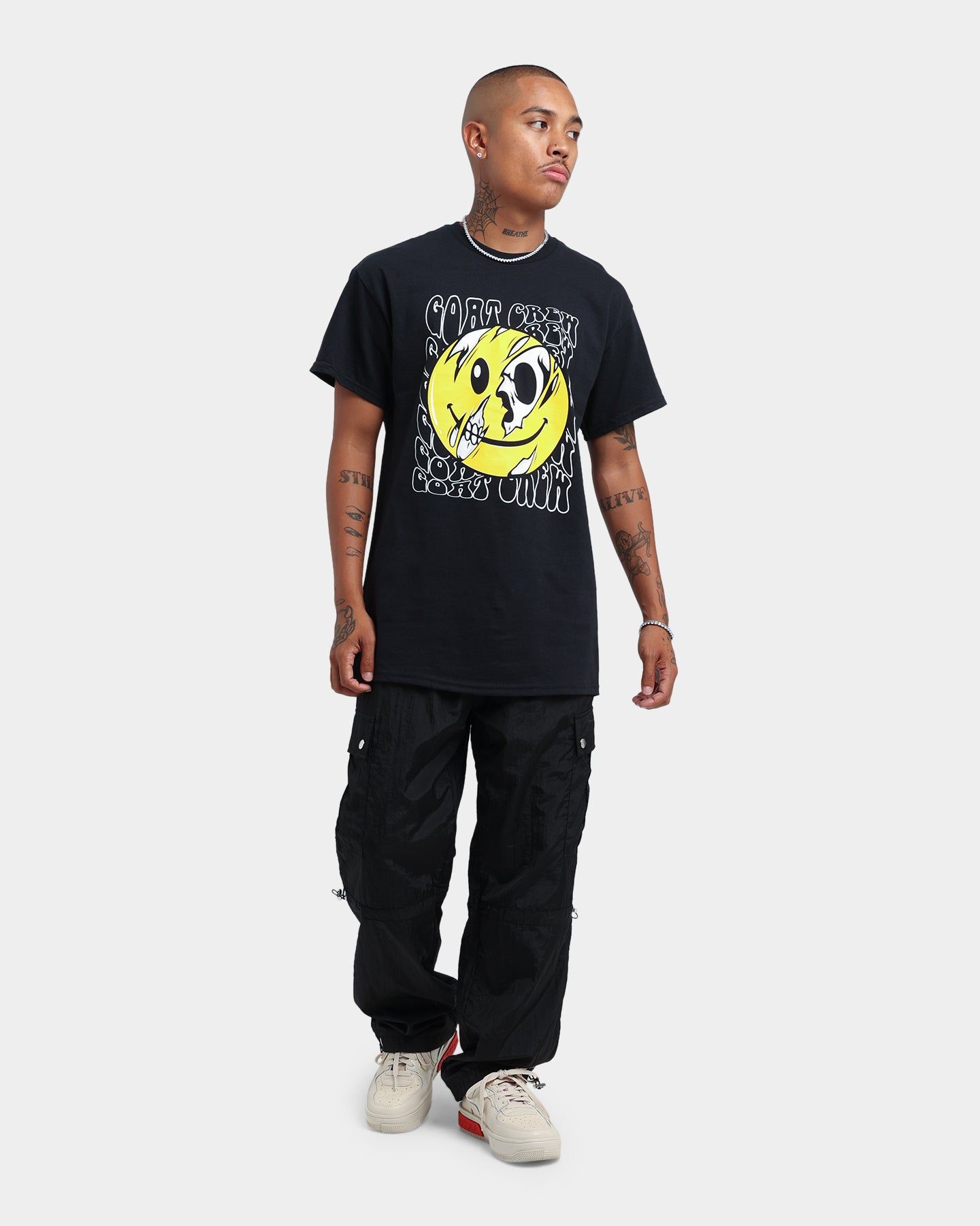 Goat Crew Smiley Skull T-Shirt Black sold by Culture Kings product image thumbnail 2