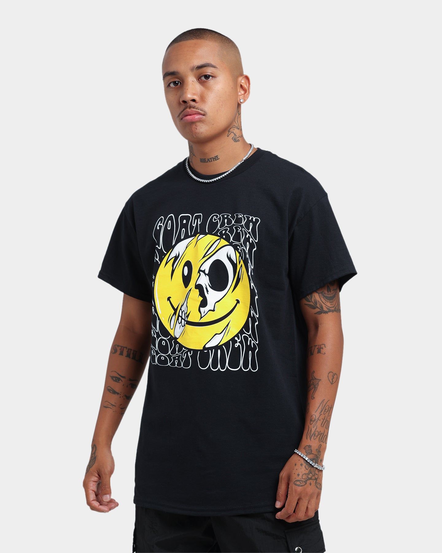 Goat Crew Smiley Skull T-Shirt Black sold by Culture Kings