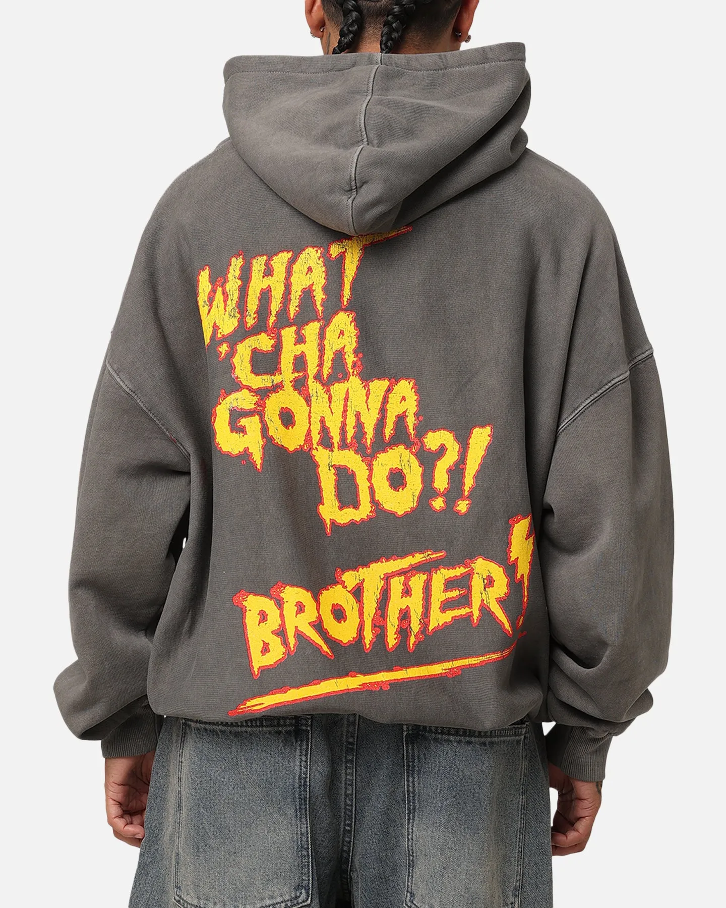 Culture Kings X WWE Hulk Hogan Hulkamania Premium Hoodie Washed Charcoal sold by Culture Kings product image thumbnail 2