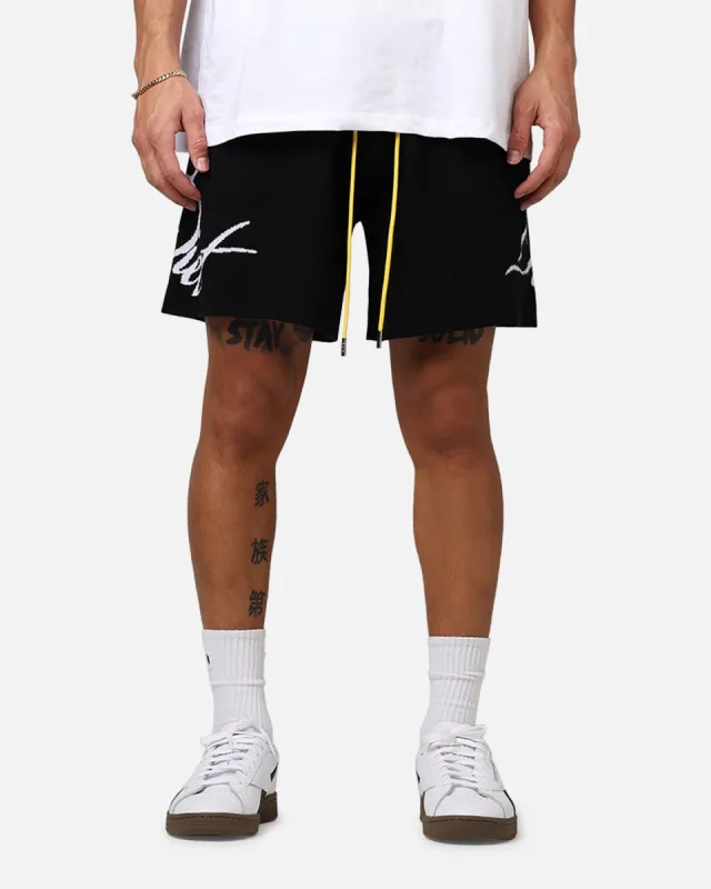 Diet Starts Monday Knitted Script Shorts Black sold by Culture Kings