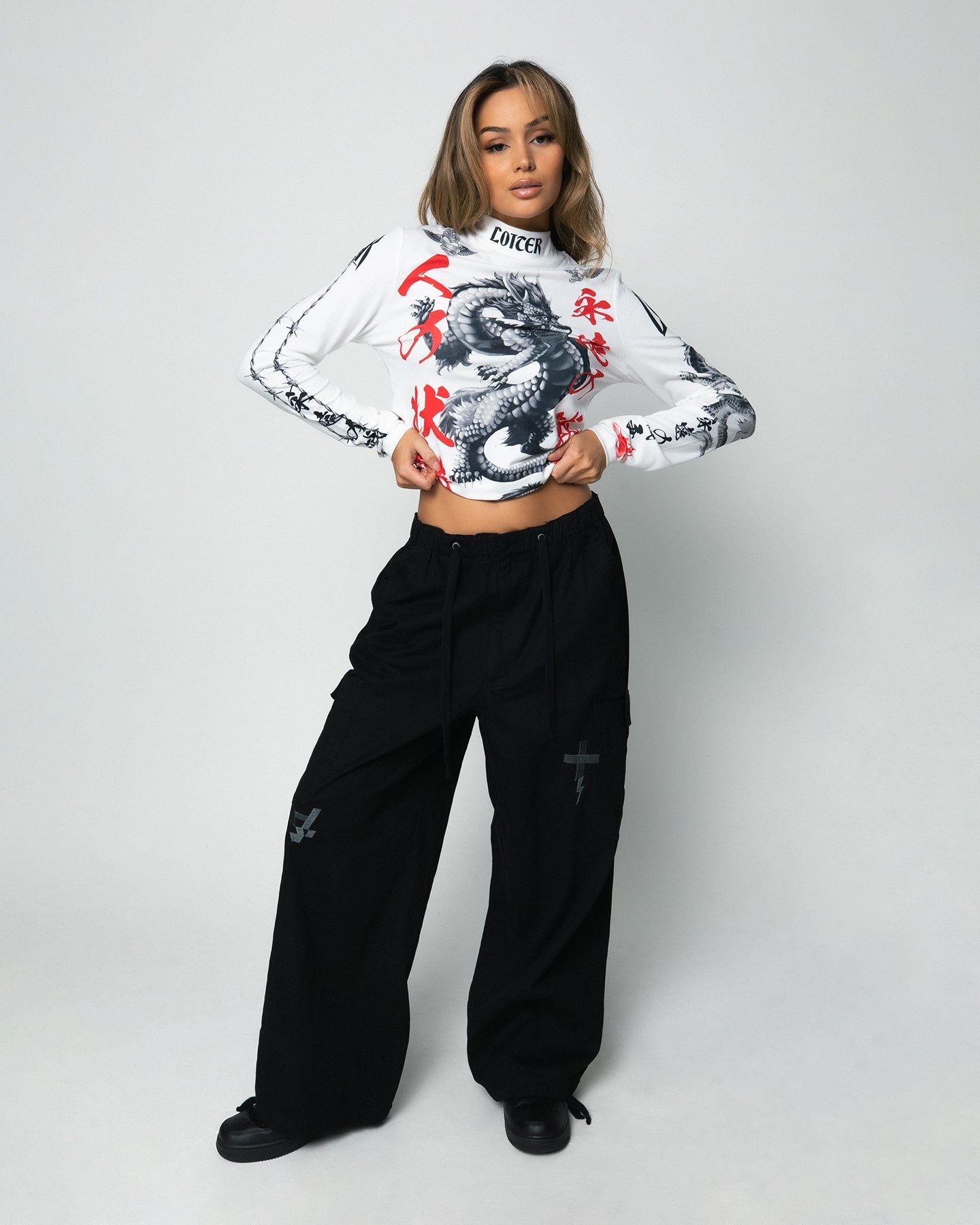 Loiter Drago Long Sleeve T-Shirt Off White sold by Culture Kings product image thumbnail 3