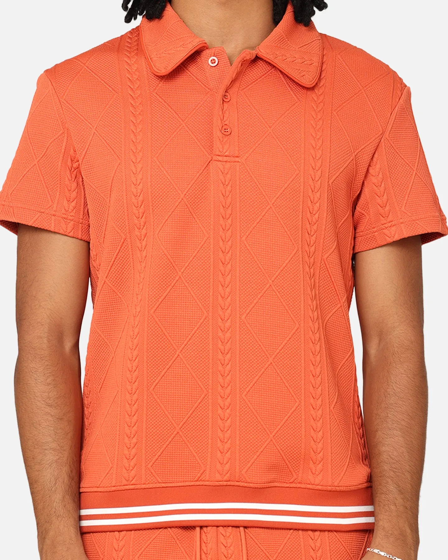 XXIII Danny Knit Polo Shirt Bright Red sold by Culture Kings product image thumbnail 3