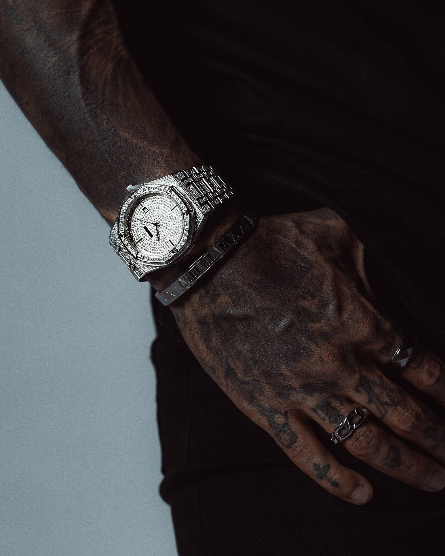 Saint Morta Medio Premierre Watch Iced Silver sold by Culture Kings