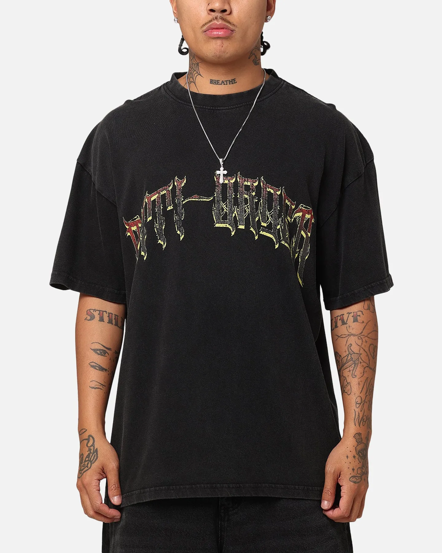 The Anti Order Scorch T-Shirt Black Acidwash sold by Culture Kings