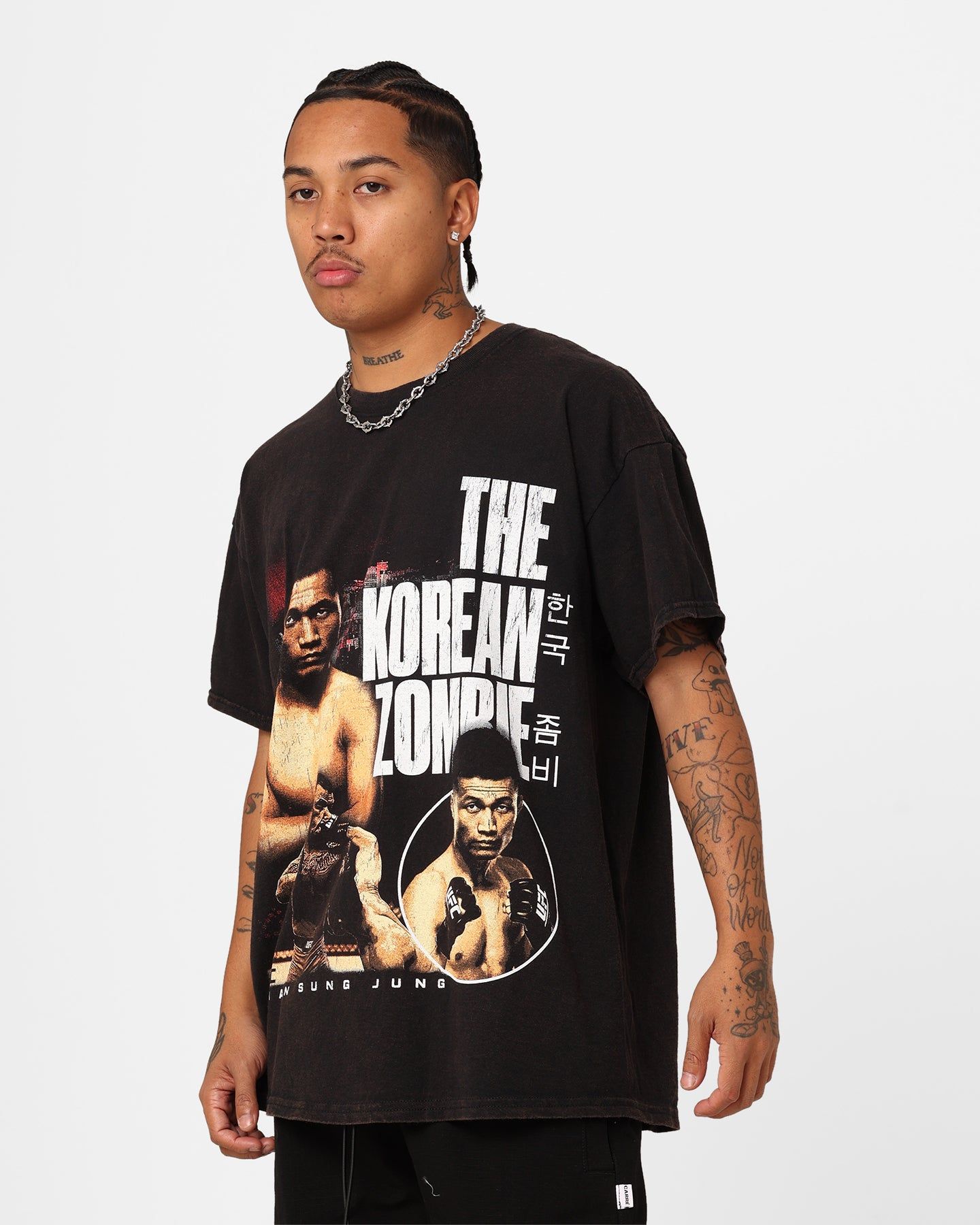 Goat Crew X UFC Chan Sung Jung The Korean Zombie Vintage T-Shirt Black Wash sold by Culture Kings
