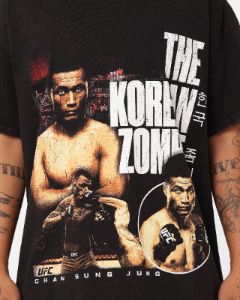 Goat Crew X UFC Chan Sung Jung The Korean Zombie Vintage T-Shirt Black Wash sold by Culture Kings