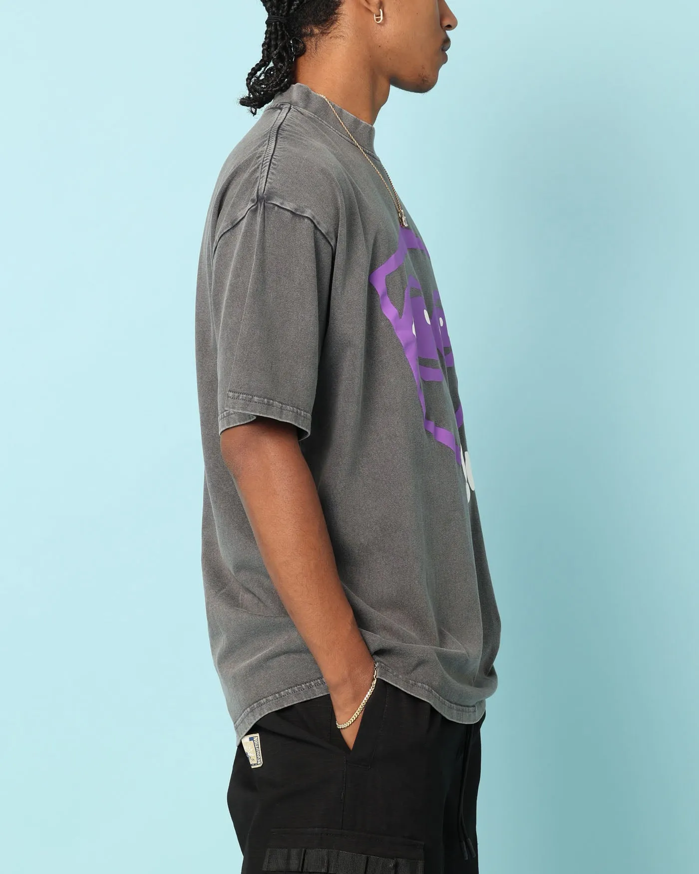 Carre Tired Eyes T-Shirt Washed Charcoal sold by Culture Kings product image thumbnail 4