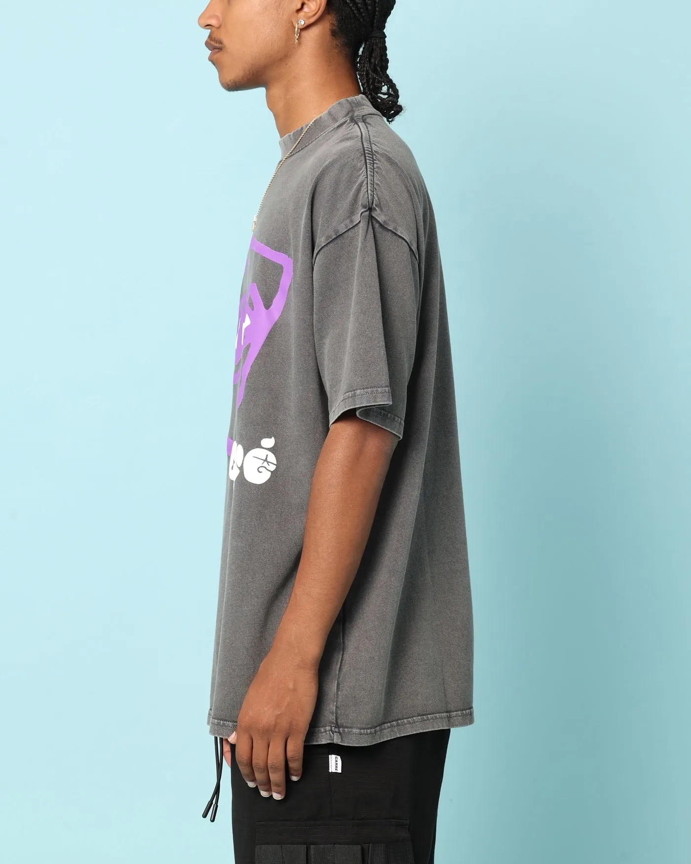 Carre Tired Eyes T-Shirt Washed Charcoal sold by Culture Kings product image thumbnail 5