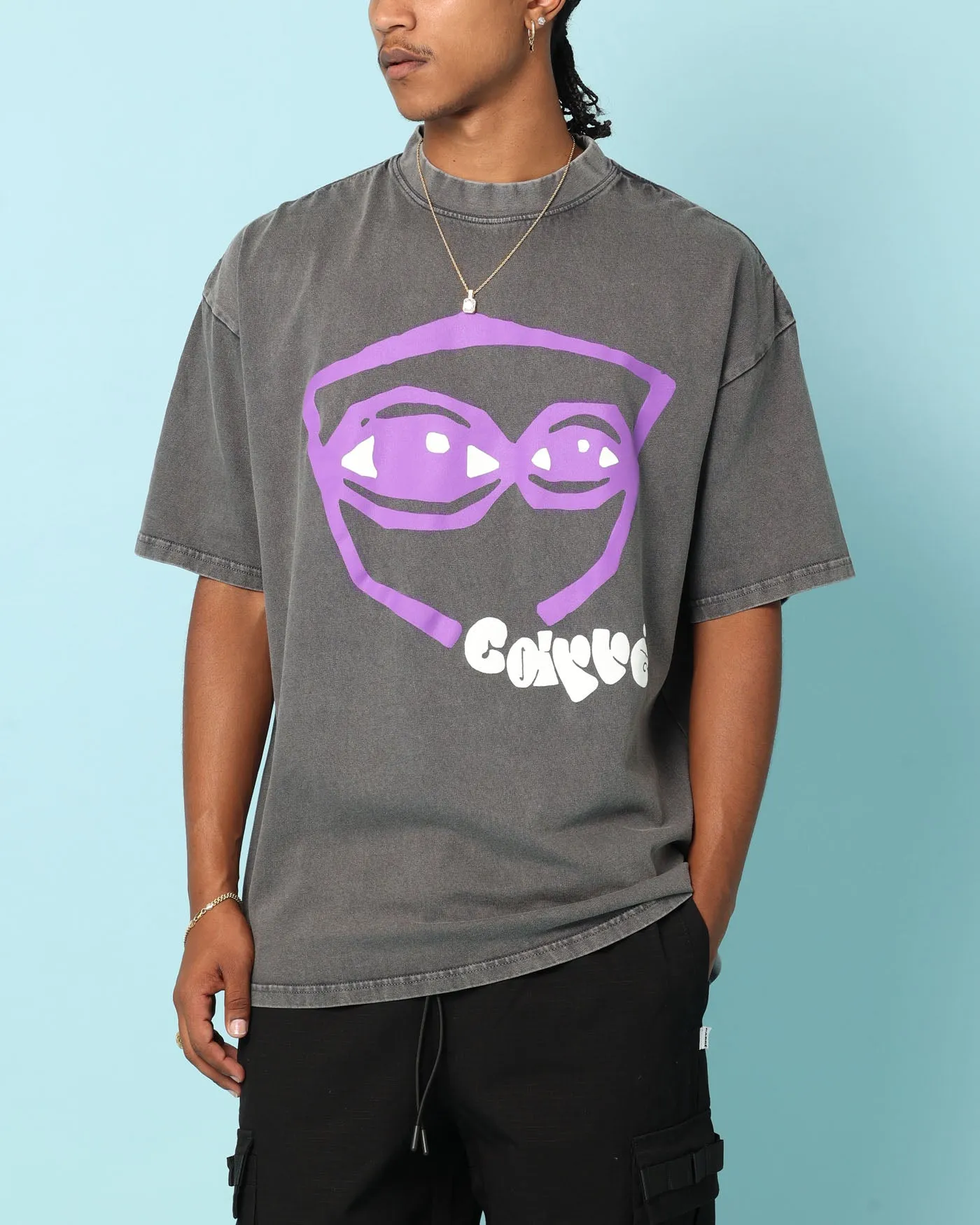 Carre Tired Eyes T-Shirt Washed Charcoal sold by Culture Kings product image thumbnail 2