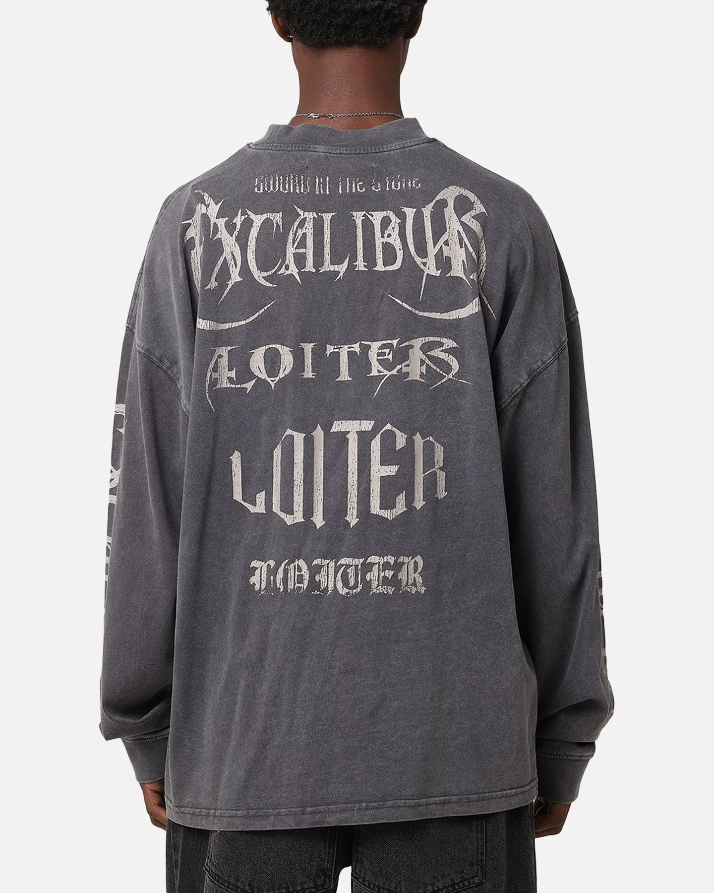 Loiter Excalibur Long Sleeve T-Shirt Washed Black | Parallel