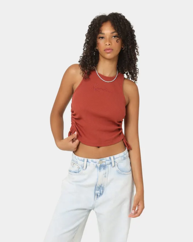 Karl Kani Women's Small Signature Rib Top Red sold by Culture Kings