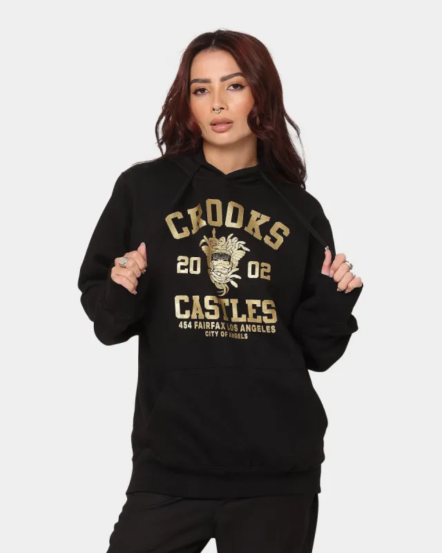 Crooks & Castles Fairfax Varsity Hoodie Hot Black/Gold sold by Culture Kings