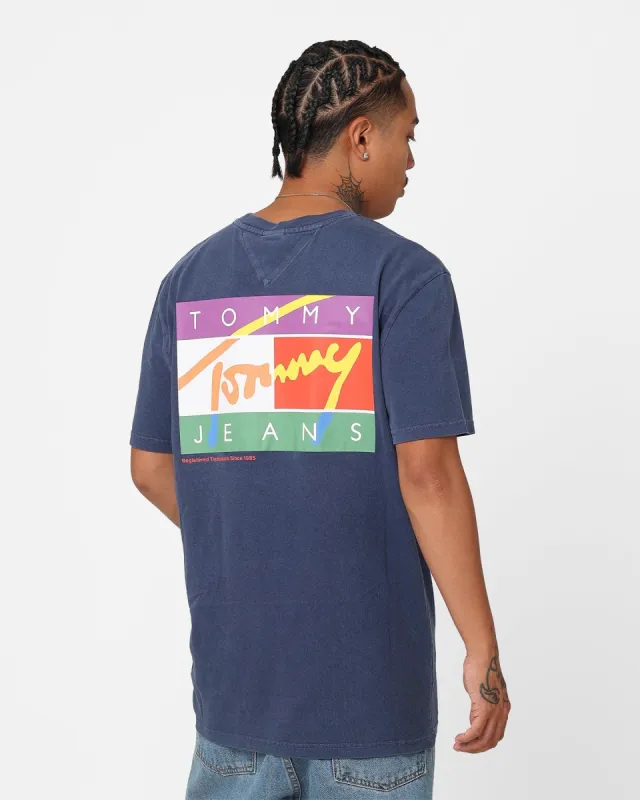 Tommy Jeans Classic Signature Pop Flag T-Shirt Twilight Navy sold by Culture Kings