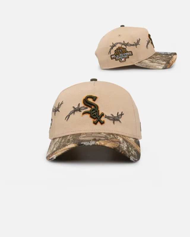 New Era Chicago White Sox 'Real Tree Edge Grit' 9FORTY A-Frame Snapback Oat Milk/Real Tree sold by Culture Kings