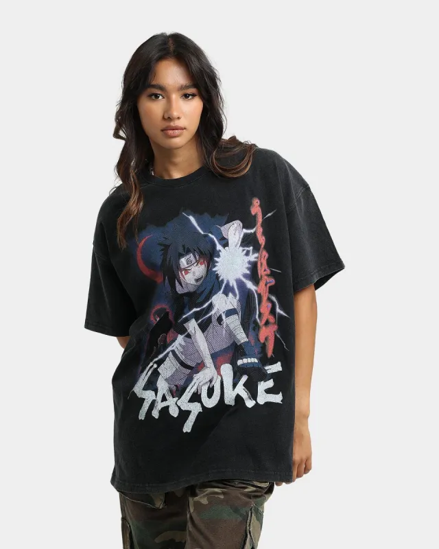 Goat Crew X Naruto Sasuke Premium Vintage T-Shirt Vintage Black sold by Culture Kings