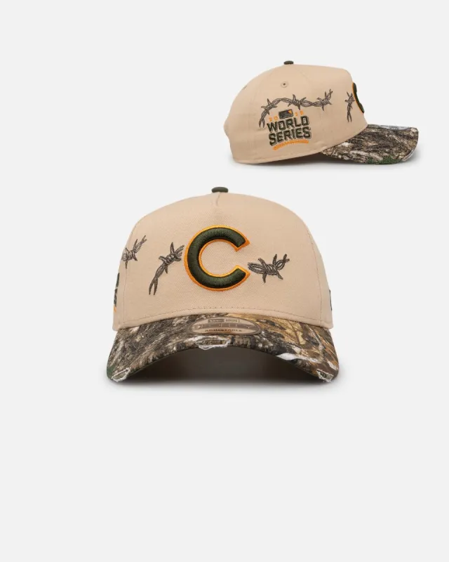 New Era Chicago Cubs 'Real Tree Edge Grit' 9FORTY A-Frame Snapback Oat Milk/Real Tree sold by Culture Kings