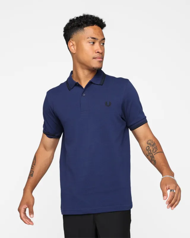 Fred Perry Twin Tipped Polo Shirt French Navy/Black sold by Culture Kings