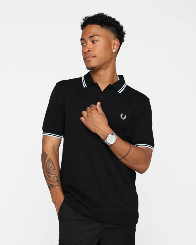 Fred Perry Twin Tipped Polo Shirt Black/Light Ice sold by Culture Kings