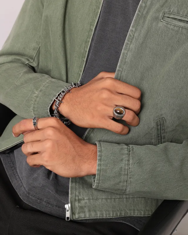 NXS Tiger Eye Ring Steel/Brown sold by Culture Kings