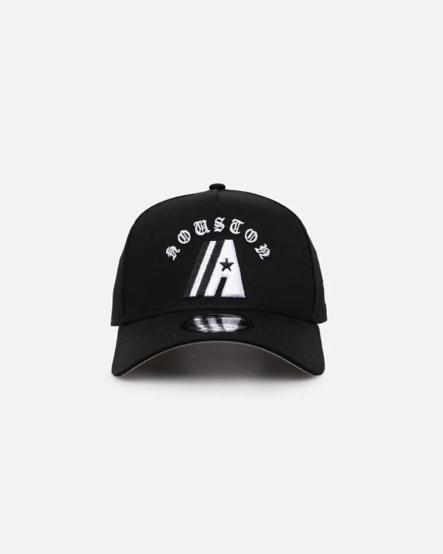 New Era Houston Astros 'Gothic Arch' 9FORTY A-Frame Snapback Black/White sold by Culture Kings