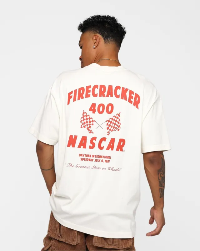 The New Establishment X Nascar Firecracker Program Logo T-Shirt Ecru sold by Culture Kings
