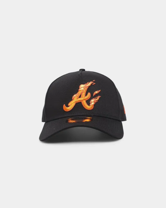 New Era Atlanta Braves 'Flamin' Hot' 9FORTY A-Frame Snapback Black/Flame sold by Culture Kings