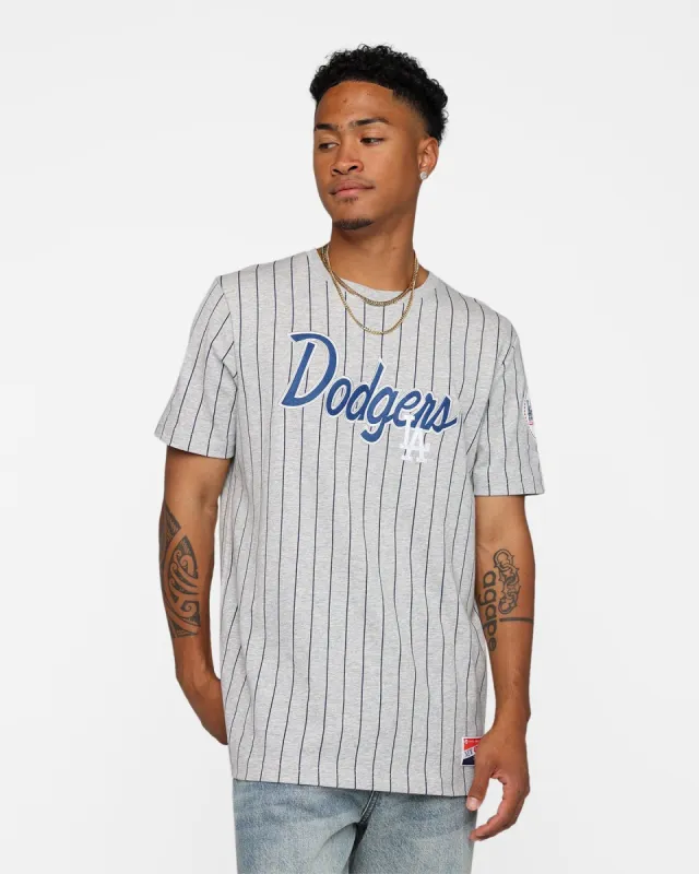New Era Los Angeles Dodgers Pinstripe T-Shirt Grey sold by Culture Kings