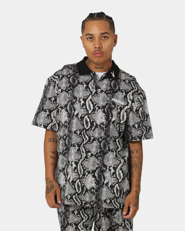 Playboy By CK Snake Polo Shirt Grey/Black sold by Culture Kings