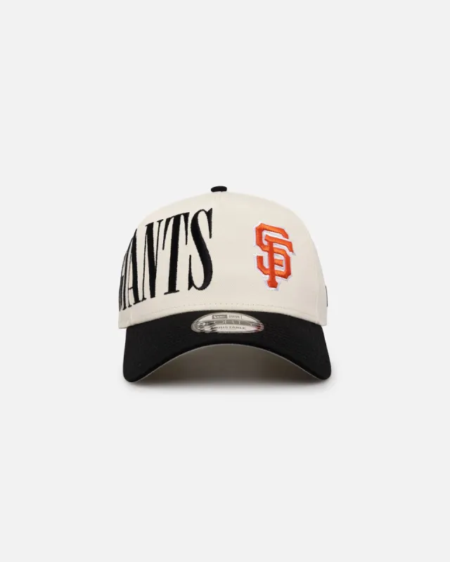 New Era San Francisco Giants 'Tall Text' 9FORTY A-Frame Snapback Chrome White/OTC sold by Culture Kings