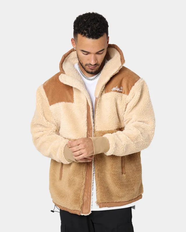WNDRR Middleton Sherpa Jacket Tan/Mocca sold by Culture Kings