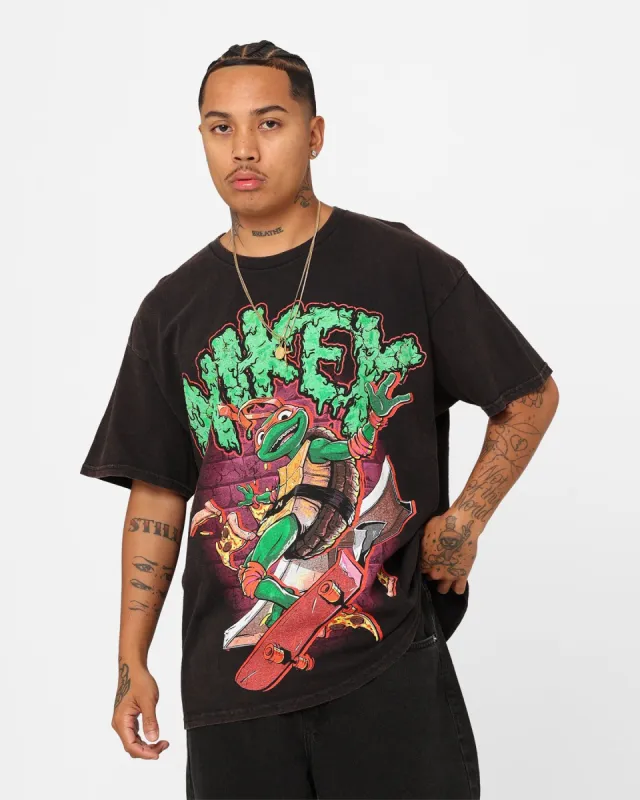 Goat Crew X Teenage Mutant Ninja Turtles Michelangelo Vintage T-Shirt Black Wash sold by Culture Kings