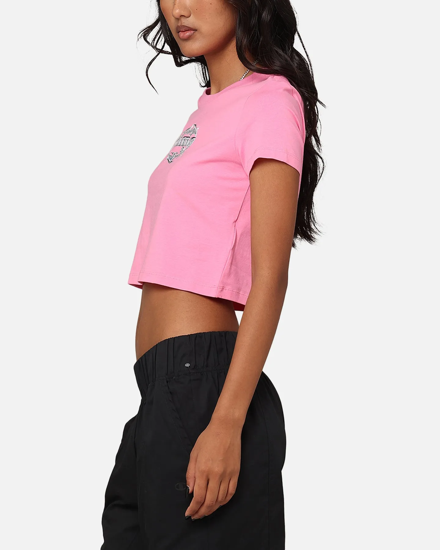 Puma Women's Graphics Hyper Girl Cropped T-Shirt Fast Pink sold by Culture Kings product image thumbnail 5