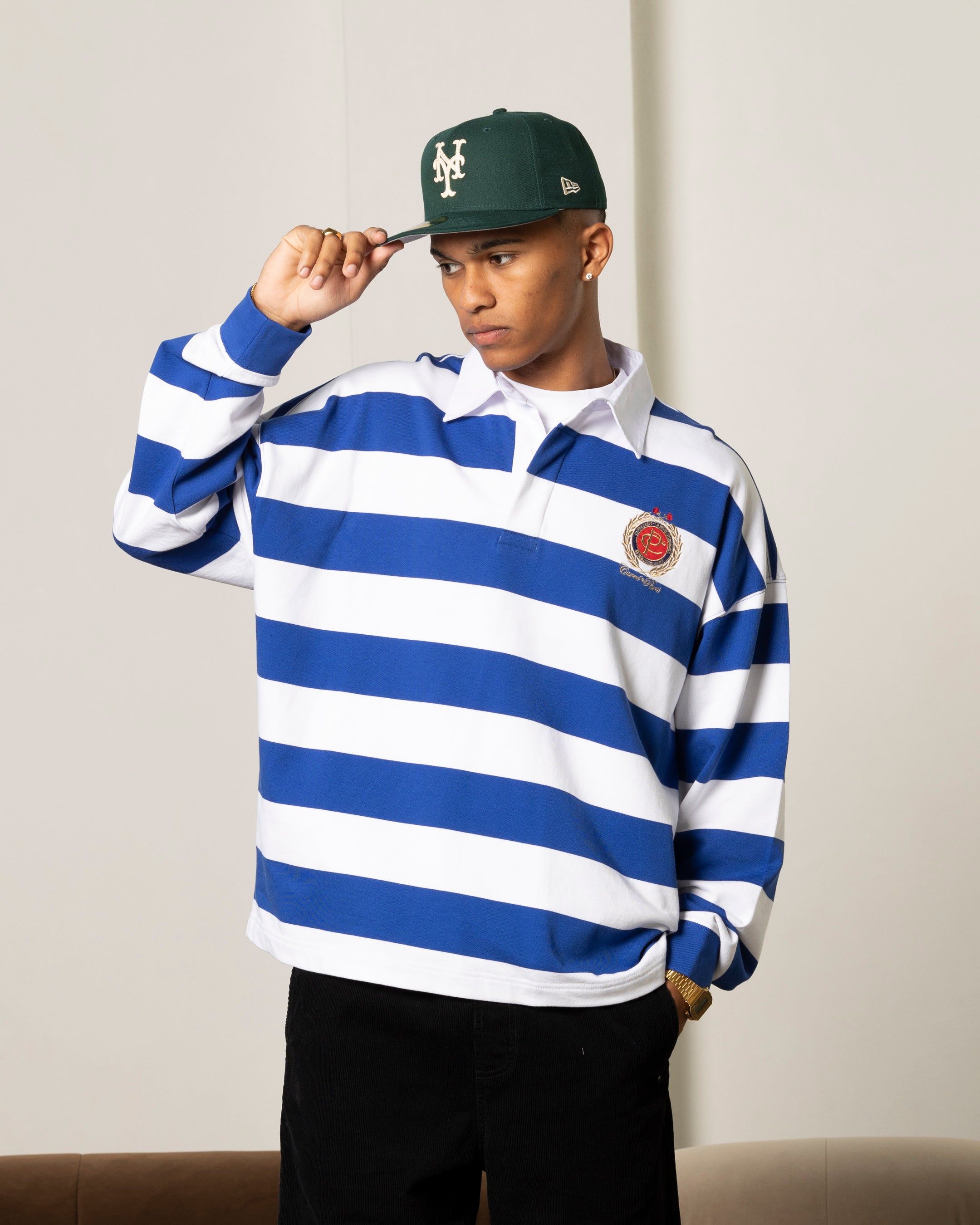 Carre Offside Rugby Polo Shirt Navy/White sold by Culture Kings