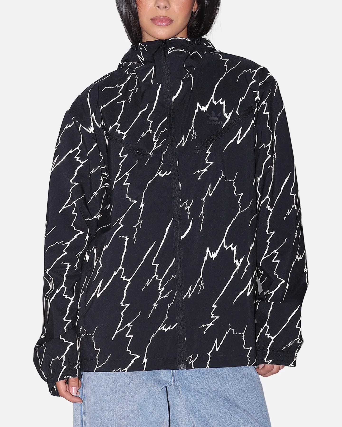 Adidas Lightening Windbreaker Jacket Black sold by Culture Kings product image thumbnail 2