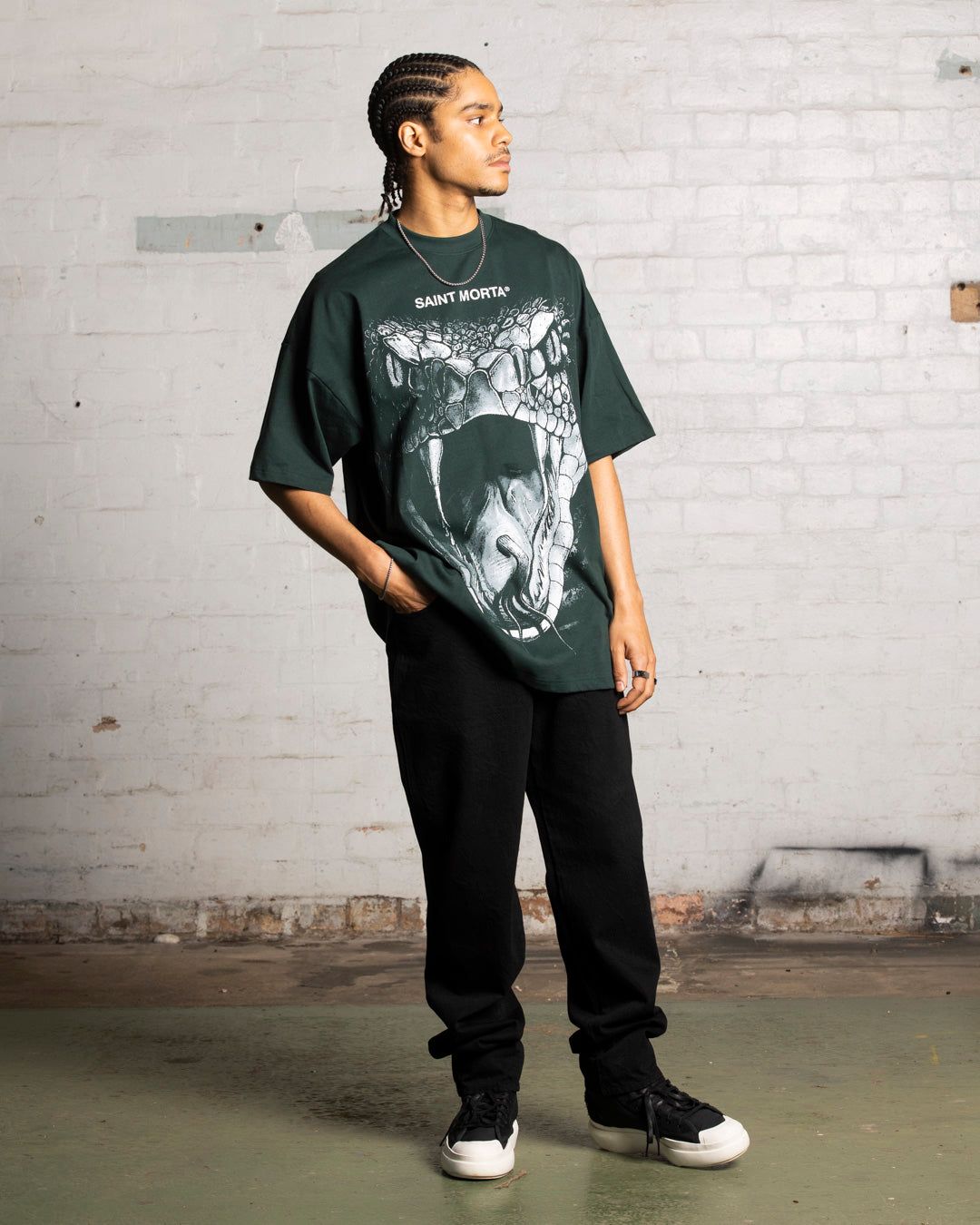 Saint Morta Snake Eyes Boxy T-Shirt Stadium Green sold by Culture Kings product image thumbnail 2