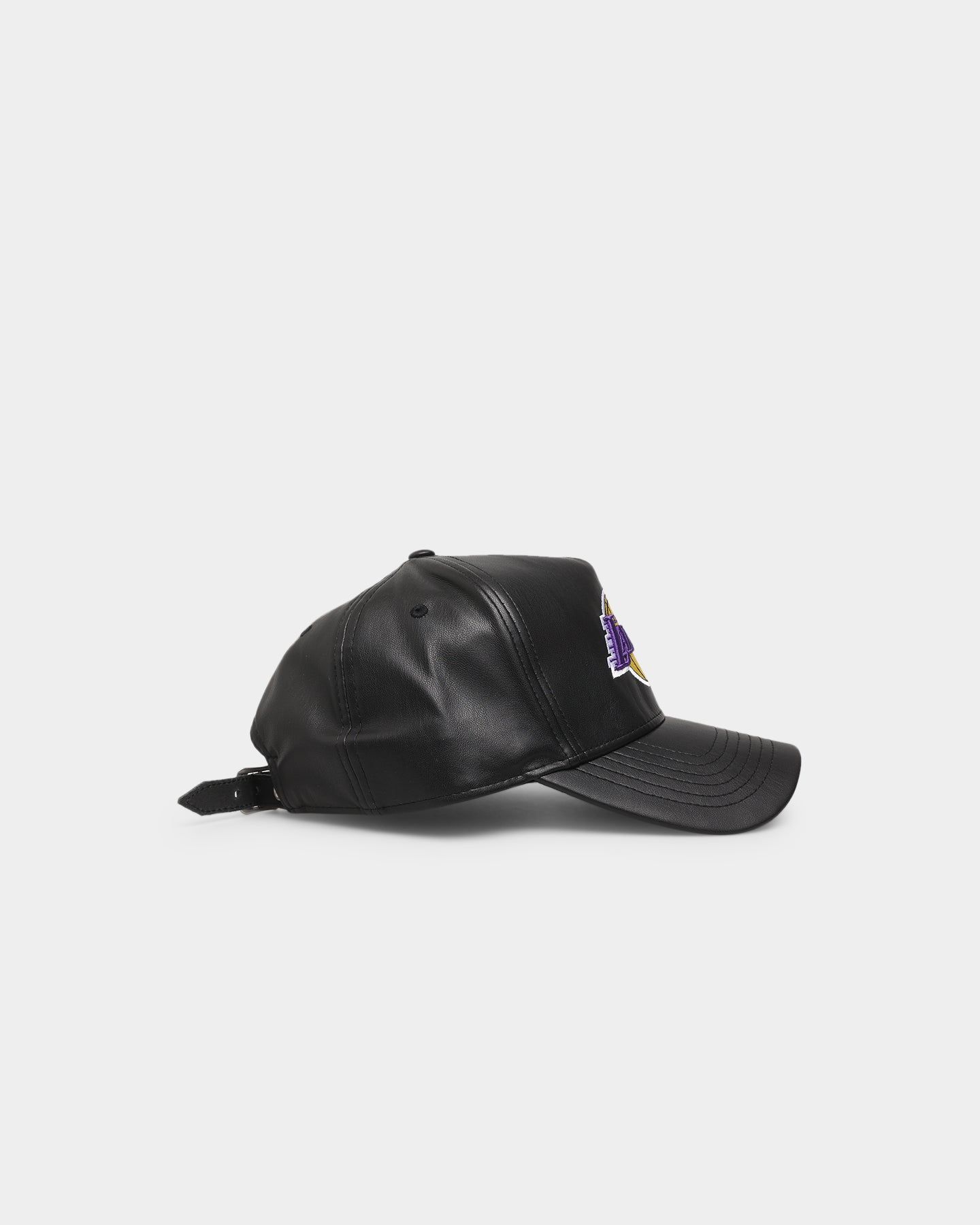 New Era Los Angeles Lakers 'PU Leather' 9FORTY A-Frame Strapback Black Leather sold by Culture Kings product image thumbnail 4