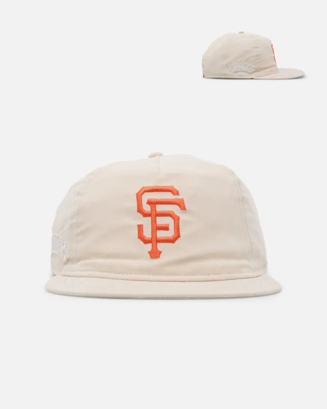 New Era San Francisco Giants 'Brushed Nylon Retro Crown' 9FIFTY Adjustable Strapback Cream sold by Culture Kings