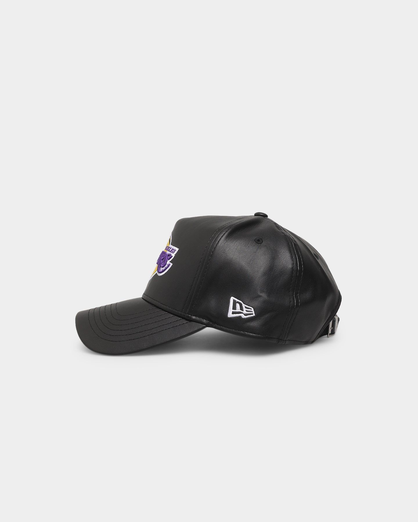New Era Los Angeles Lakers 'PU Leather' 9FORTY A-Frame Strapback Black Leather sold by Culture Kings product image thumbnail 5