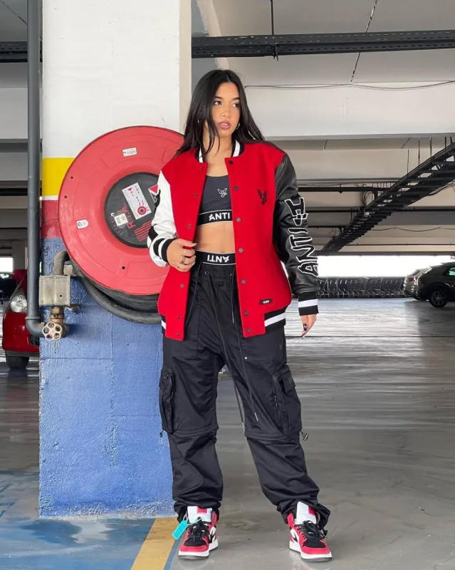 The Anti Order Chicvgo Varsity Jacket Red/White/Black sold by Culture Kings