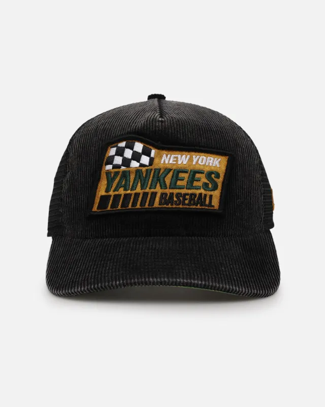 New Era New York Yankees 'Washed Cord Racer' Corduroy Golfer Trucker Snapback Washed Black sold by Culture Kings