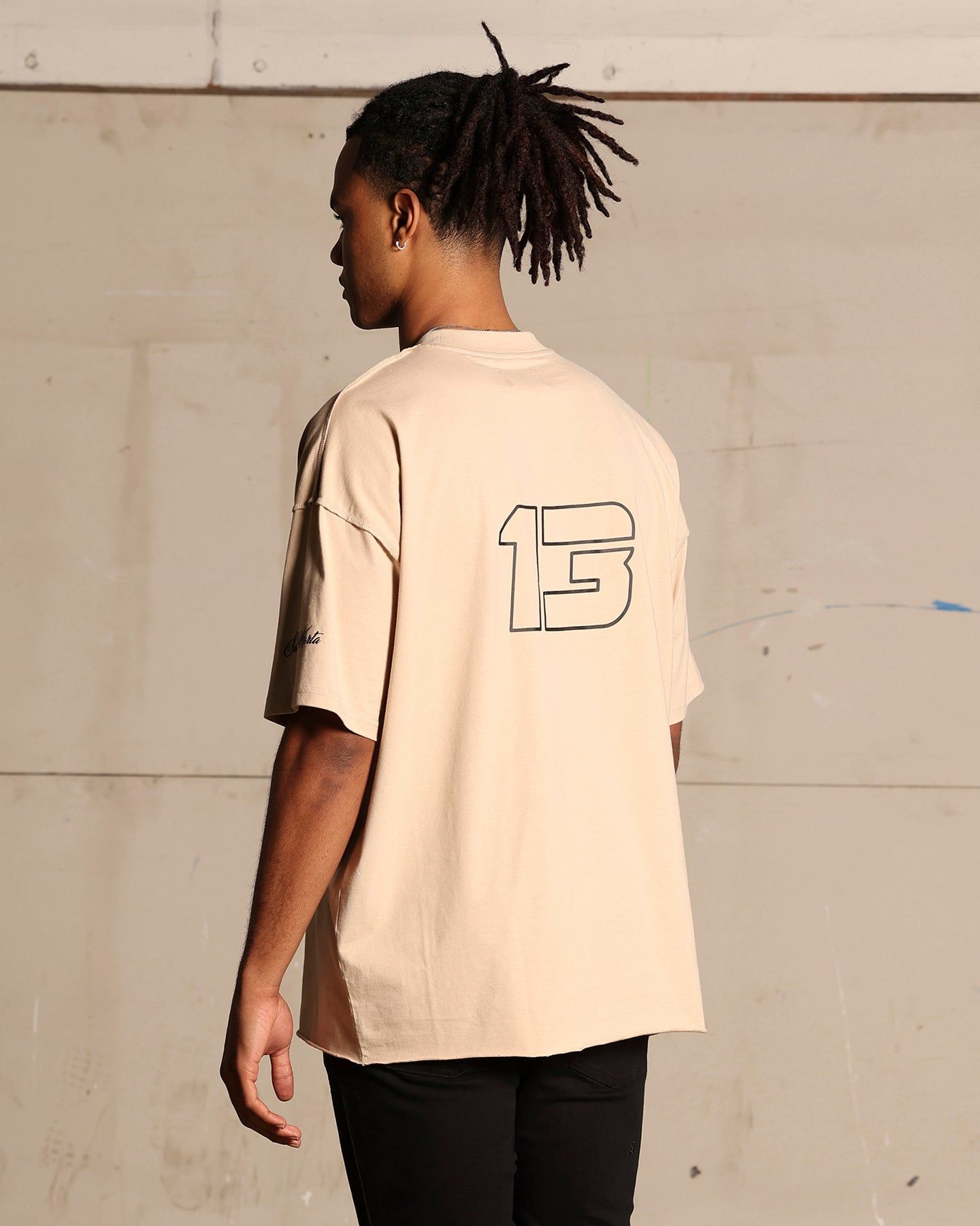 Saint Morta Moto Boxy T-Shirt Stone sold by Culture Kings product image thumbnail 2