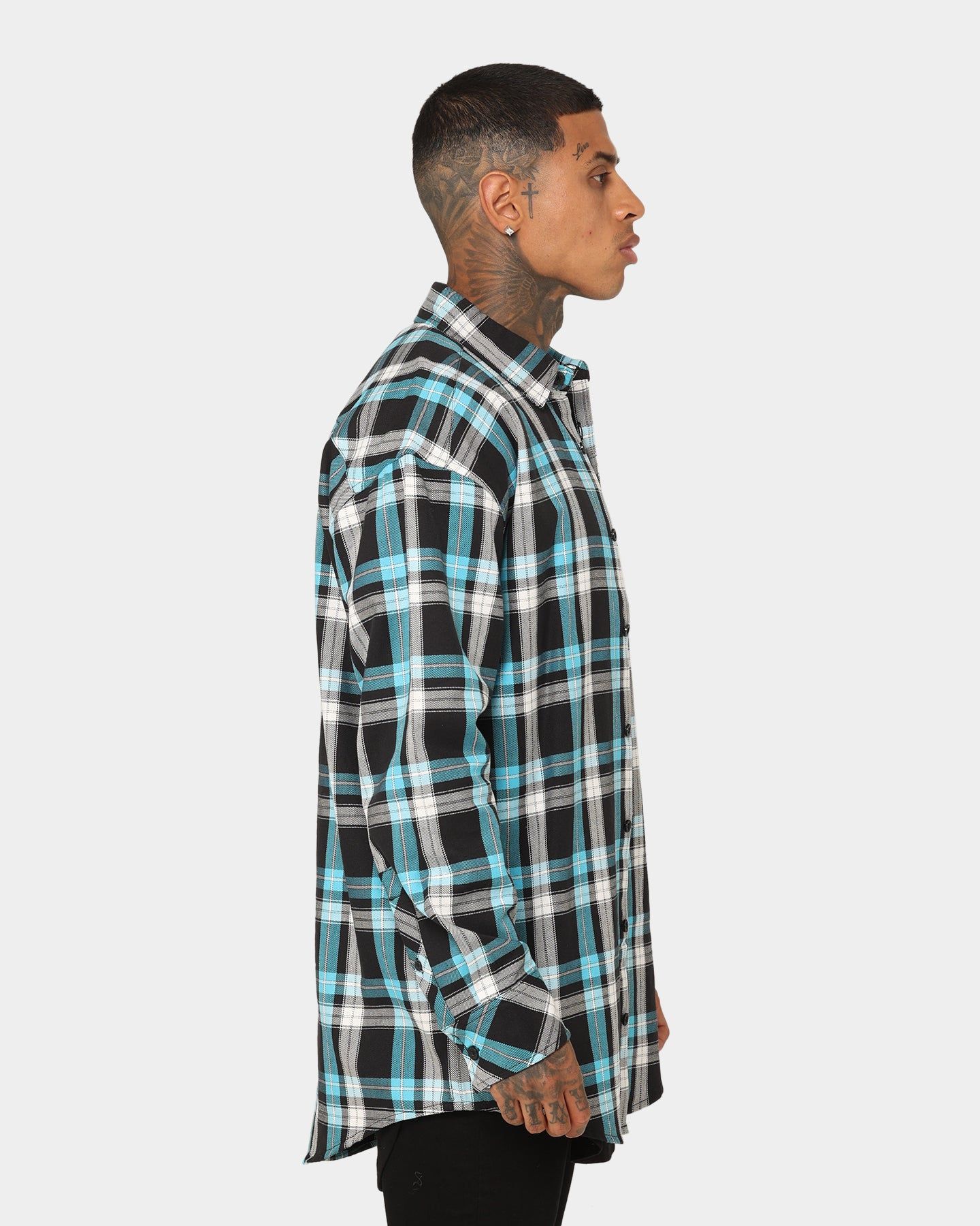 Saint Morta Prima Flannel Shirt Cyan sold by Culture Kings product image thumbnail 5