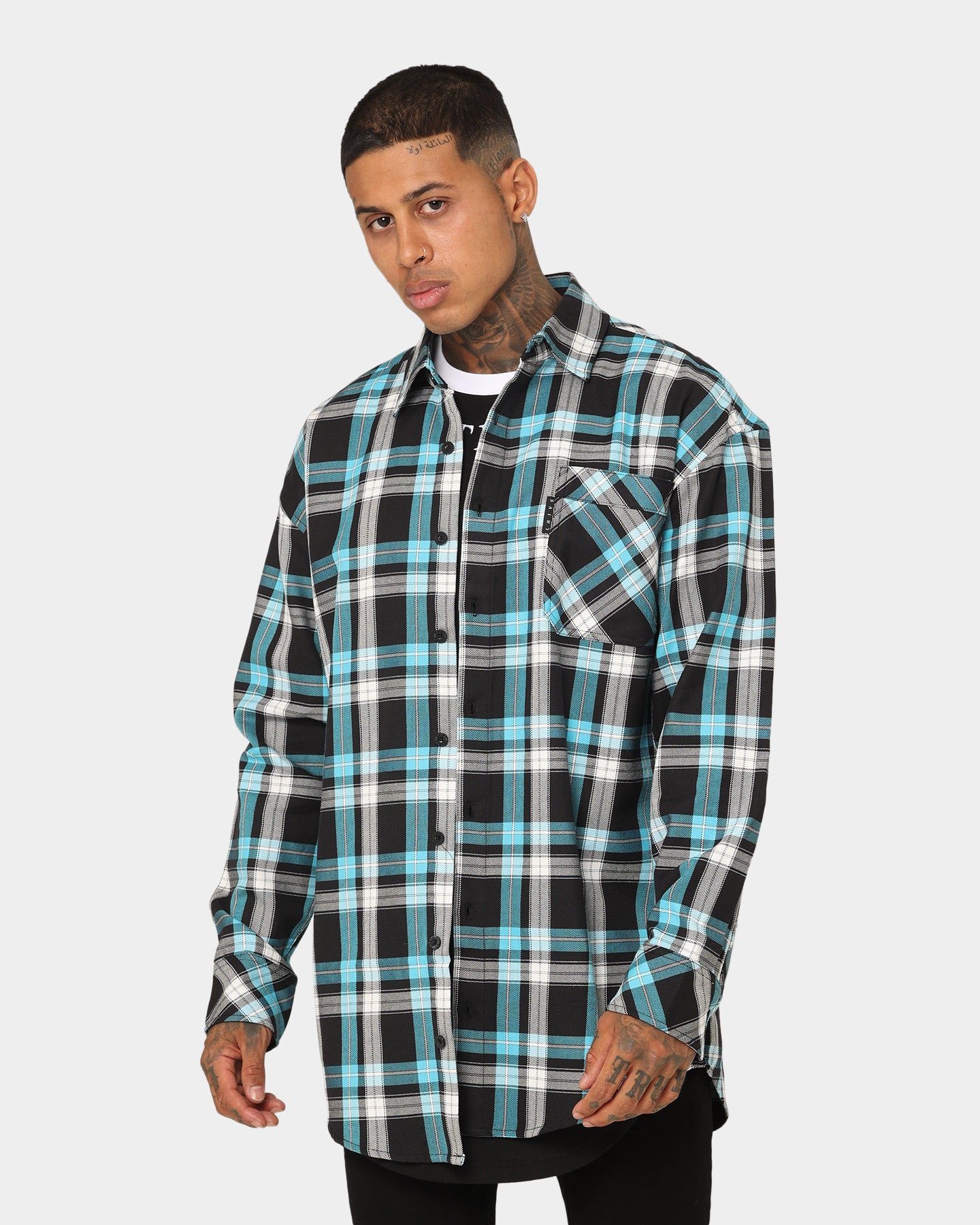 Saint Morta Prima Flannel Shirt Cyan sold by Culture Kings