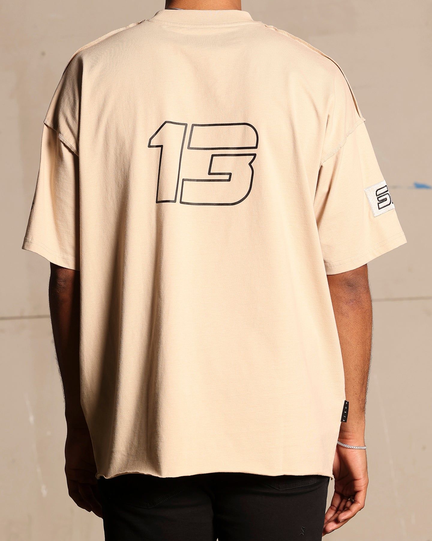 Saint Morta Moto Boxy T-Shirt Stone sold by Culture Kings product image thumbnail 5